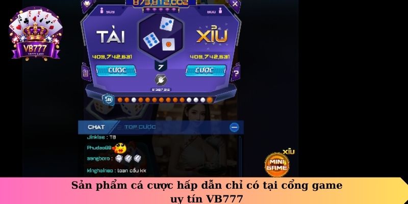 Sản phẩm cá cược hấp dẫn chỉ có tại cổng game uy tín VB777