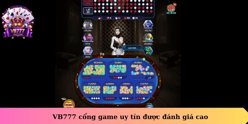 VB777 cổng game uy tín được đánh giá cao